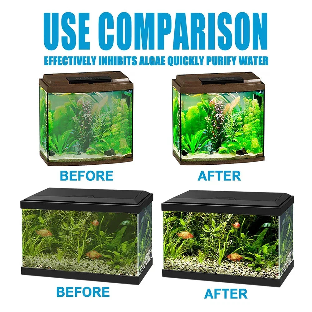 50g Aquarium Moss Remover – Fish Tank Water Purification & Algae Cleaning Powder, Includes Spoon for Easy Use
