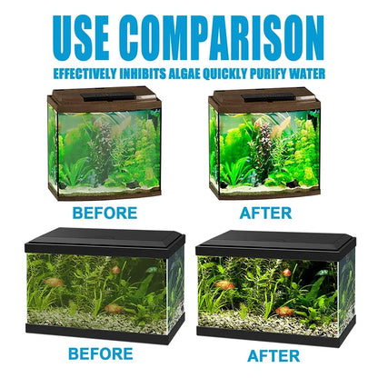 50g Aquarium Moss Remover – Fish Tank Water Purification & Algae Cleaning Powder, Includes Spoon for Easy Use