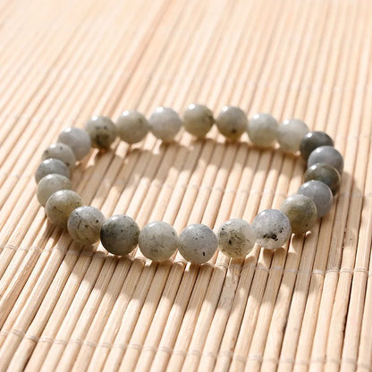4mm 6mm 8mm Labradorite Bracelet, Handmade Natural Stone Jewelry for Women, Semi-Precious Gemstone Gift