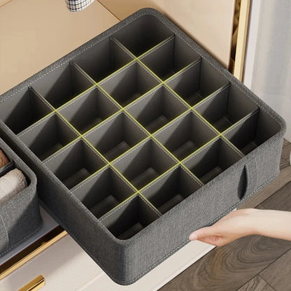 Underwear & Socks Cabinet Drawer Organizer – Wardrobe Storage Box for Clothes, Ties, Pants & Bras