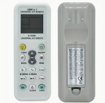 K-1028E Universal AC Remote Control - 1000-in-1 Air Conditioner Remote with Digital LCD Display