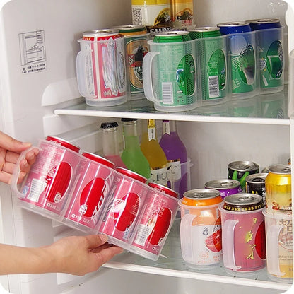 1 Pc Beer Soda Can Storage Box - Kitchen Fridge Drink Bottle Holder Organizer Rack Shelf for Refrigeration