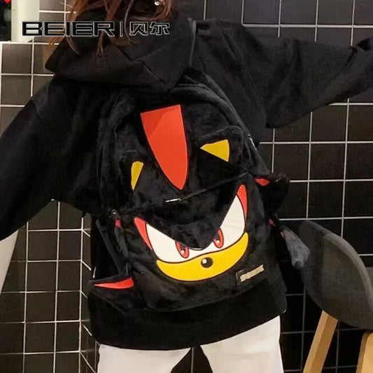 Dark Sonic The Hedgehog Backpack — Large-Capacity Game-Theme Student School Bag, Back-to-School Gift
