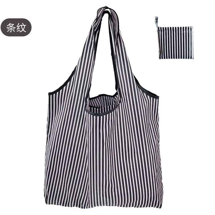 Large Foldable Reusable Shopping Tote Bag – Eco-Friendly Grocery & Beach Storage Shoulder Bag, Multi-Purpose Carry Pouch