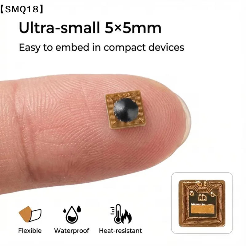 Programmable NFC RFID Tag Stickers - 5×5mm Micro FPC Tags for Access Control & Supply Management