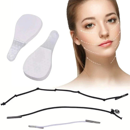 40-Piece V-Shape Face Lift Stickers - Invisible Skin-Lifting Tapes for Double Chin and Wrinkle Concealment