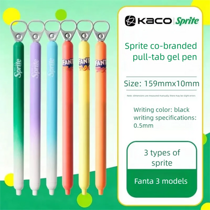 KACO Lingyue Pull-Tab Gel Pens - Multi-Color Quick-Dry Smooth Writing Stationery Collection