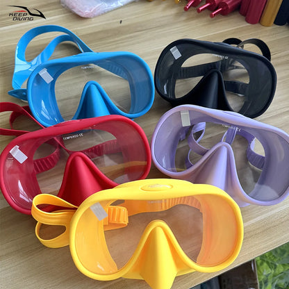 Professional Diving Mask for Scuba & Free Diving – Anti-Fog Snorkeling Goggles for Underwater Fishing Adults