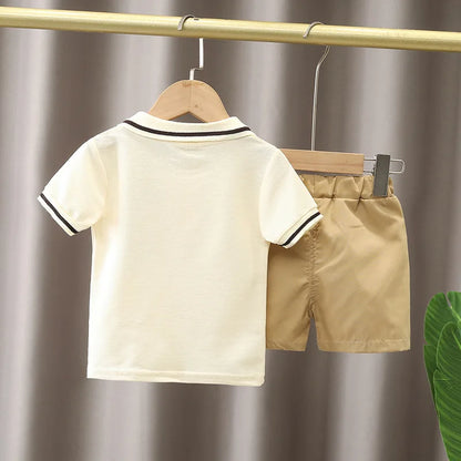 Baby Boy Summer Clothes Set – Cute Cartoon T-shirt & Shorts, Toddler Infant Outfit with Pants