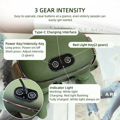 Bionic Finger Wireless Neck & Shoulder Massager — Brushless Motor Cervical Kneading Shawl