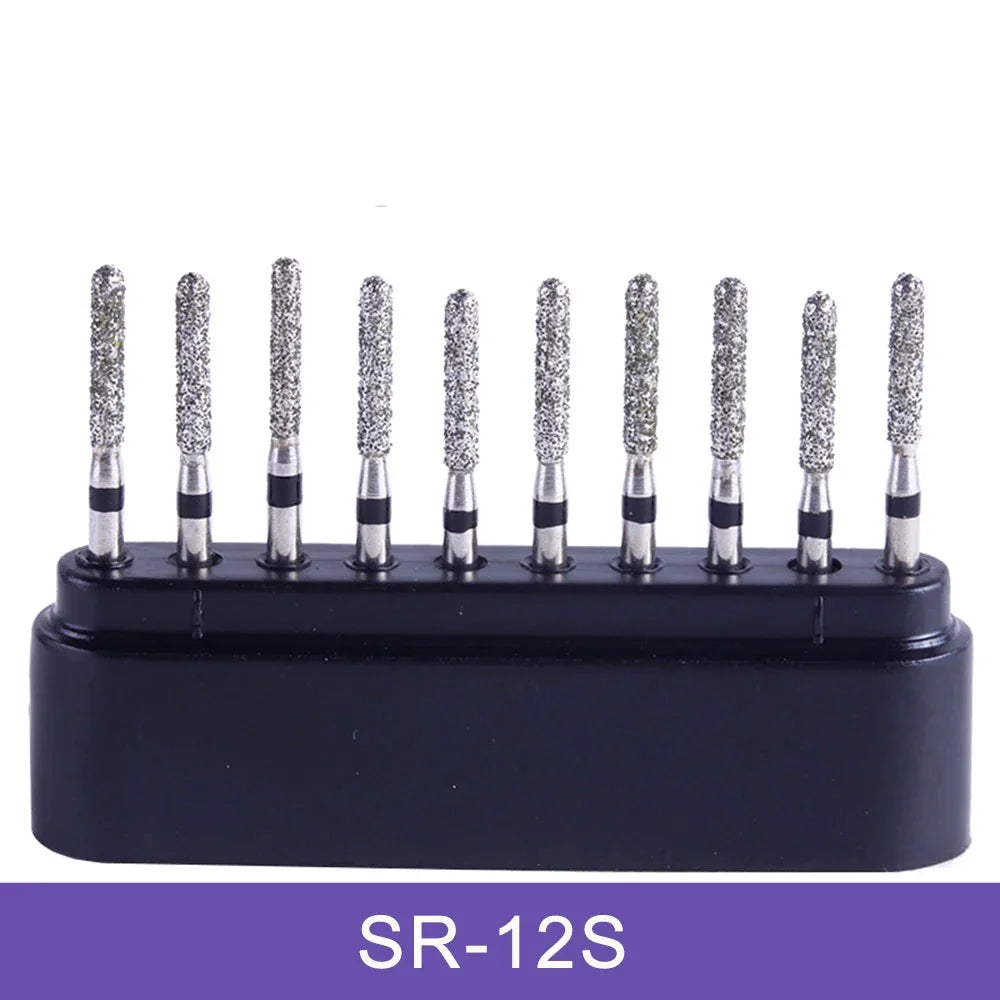 AZDENT Dental Diamond Burs Kit – Multiple Models with Black Storage Box for High-Speed Handpiece