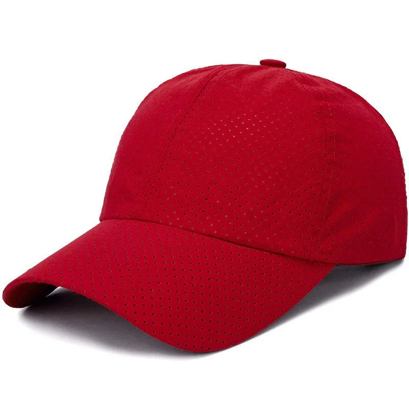 Quick Dry Mesh Sports Cap - Breathable Sun Hat for Running, Golf, Tennis, Jogging & Outdoor Activities