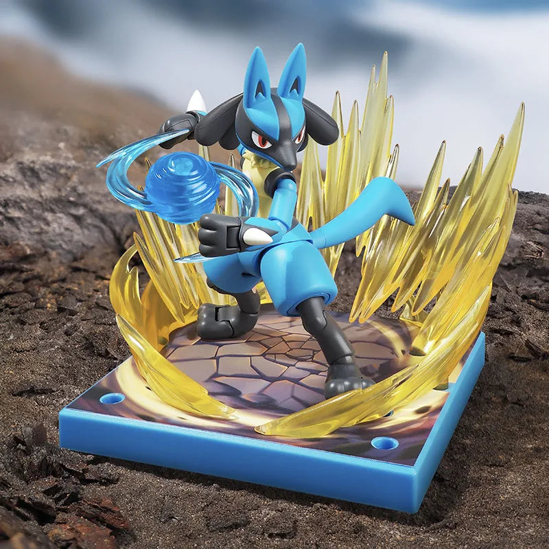 Original Blokees Pokemon Action Figures – Snorlax, Lucario, Cinderace & Scyther Anime Toys Gift