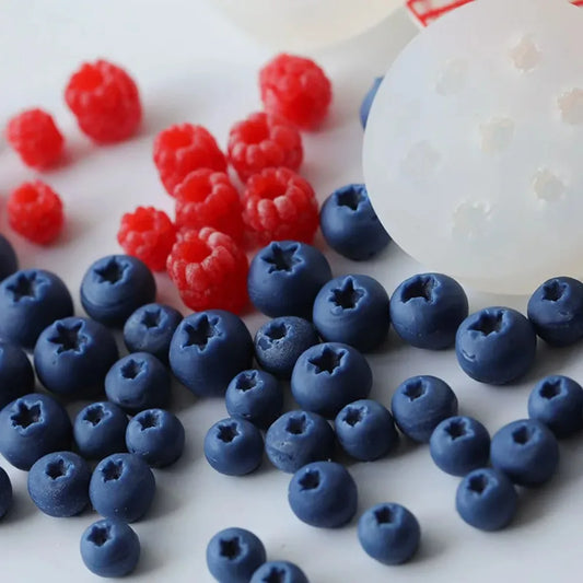 3D Fruit Candle Silicone Mold – Blueberry & Raspberry DIY Chocolate & Baking Craft Mold