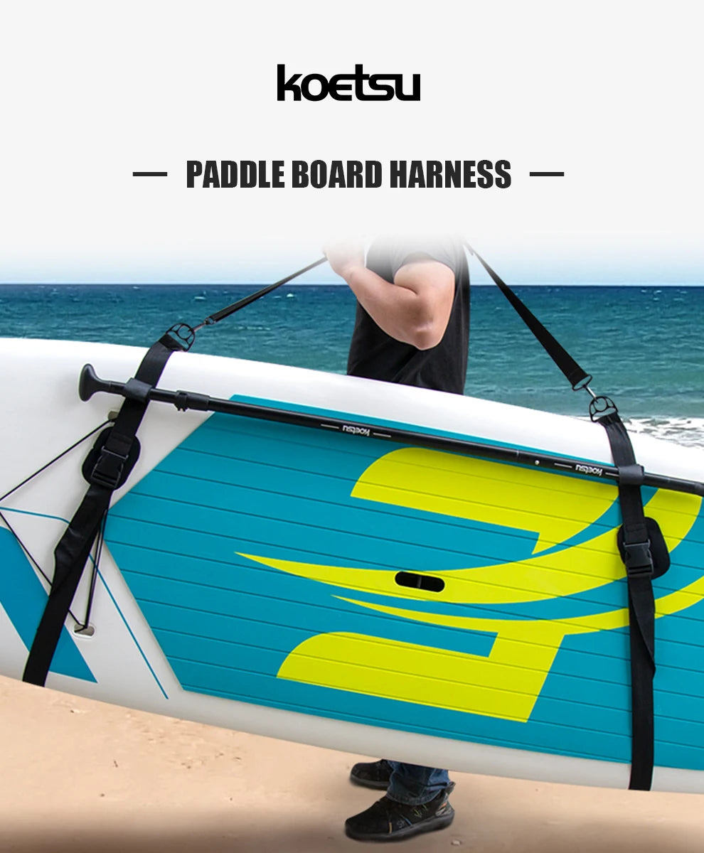 KOETSU Adjustable SUP Paddle Board Shoulder Strap — Comfortable Surfboard Carrying Belt