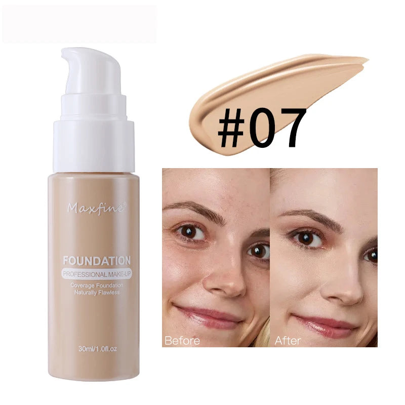 Waterproof Liquid Foundation – Sweat-Resistant Makeup with Effective Concealer Coverage