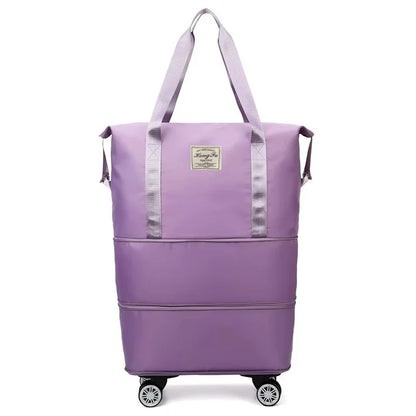Oxford Cloth Large Capacity Travel Bag – Detachable Universal Wheel Luggage with Dry & Wet Separation for Business Trips