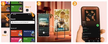 Customized Spotify Music Plaque – Personalized Acrylic Photo Frame Lamp for Anniversary, Birthday & Romantic Gifts