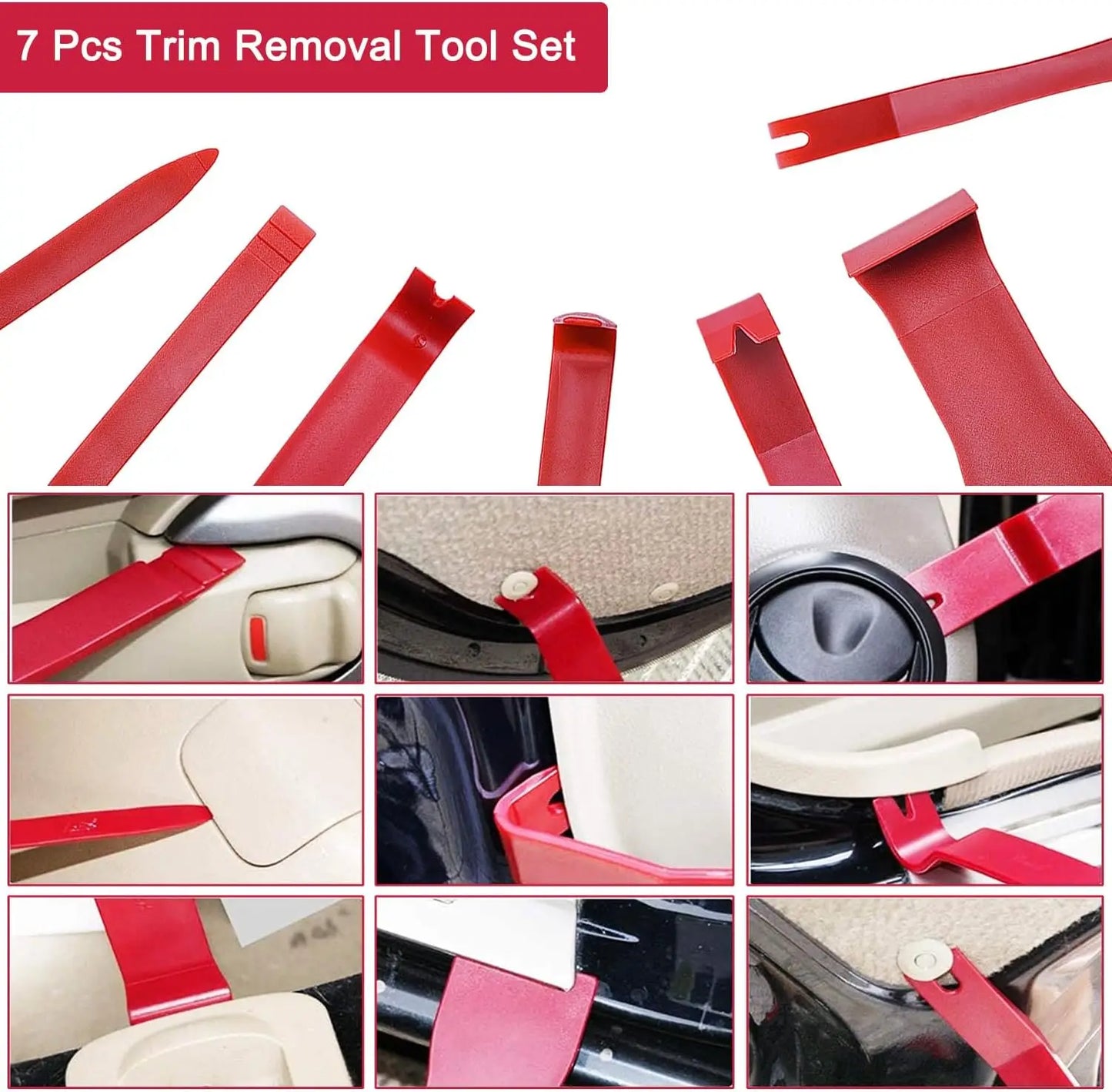 EAFC 21/18PCS Car Door Tool Kit - Inflatable Air Pump, Auto Window Door Opener, Fixing Gripper Tools, Long Reach Kit with Carrying Bag