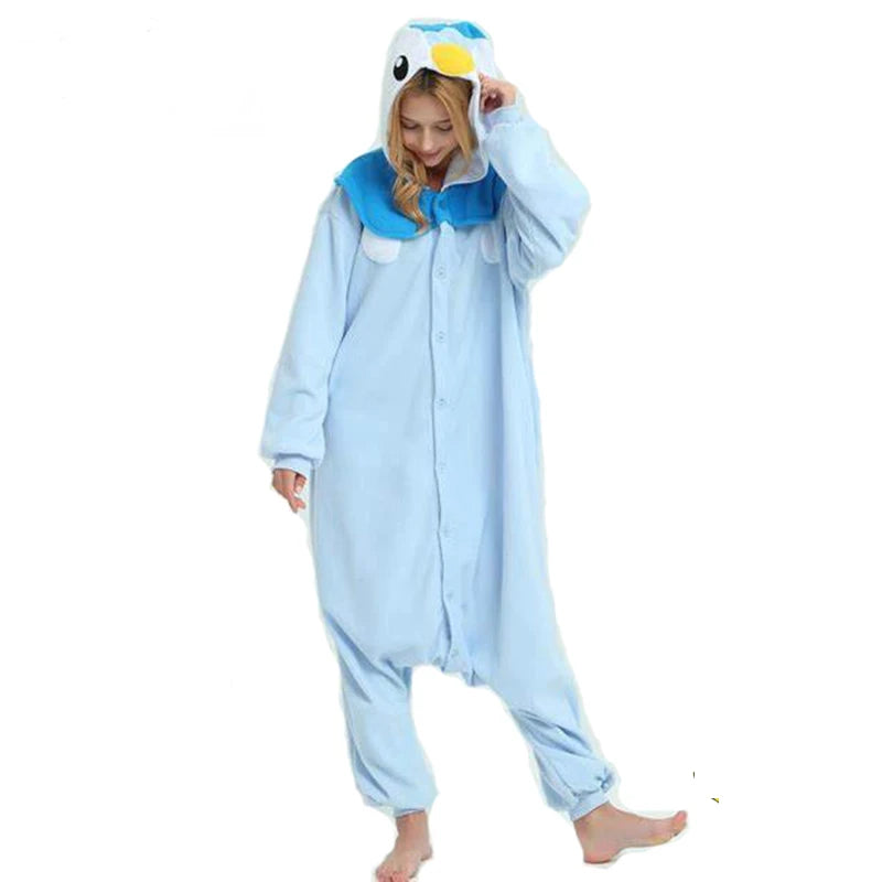 Women’s Kigurumi Onesie — Charizard, Gengar, Umbreon & Piplup Full-Body Pajama for Adults, Halloween Cosplay Costume