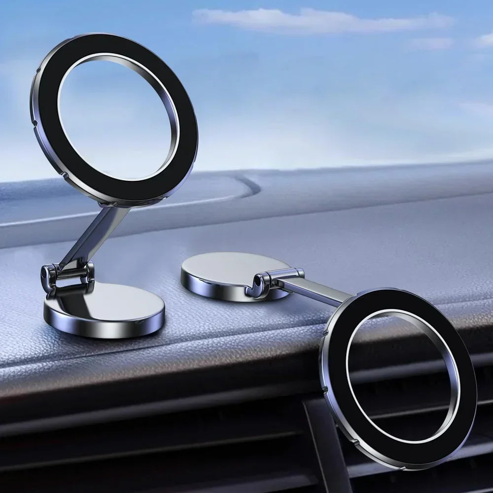 Strong Magnetic Cell Phone Holder - 360° Swivel Adjustable Magsafe Back Sticker for iPhone 16, Samsung, Xiaomi, Universal