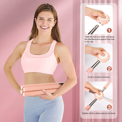 Adjustable Yoga Hunchback Corrector: Stainless Steel Body Stick for Improved Posture, Standing Training - Gym & Home Sports Equipment