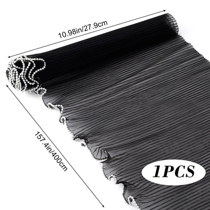 Black Flower Wrapping Paper with Pearl Edges – Florist Style Bouquet Wrap for Wedding & Gift Packaging