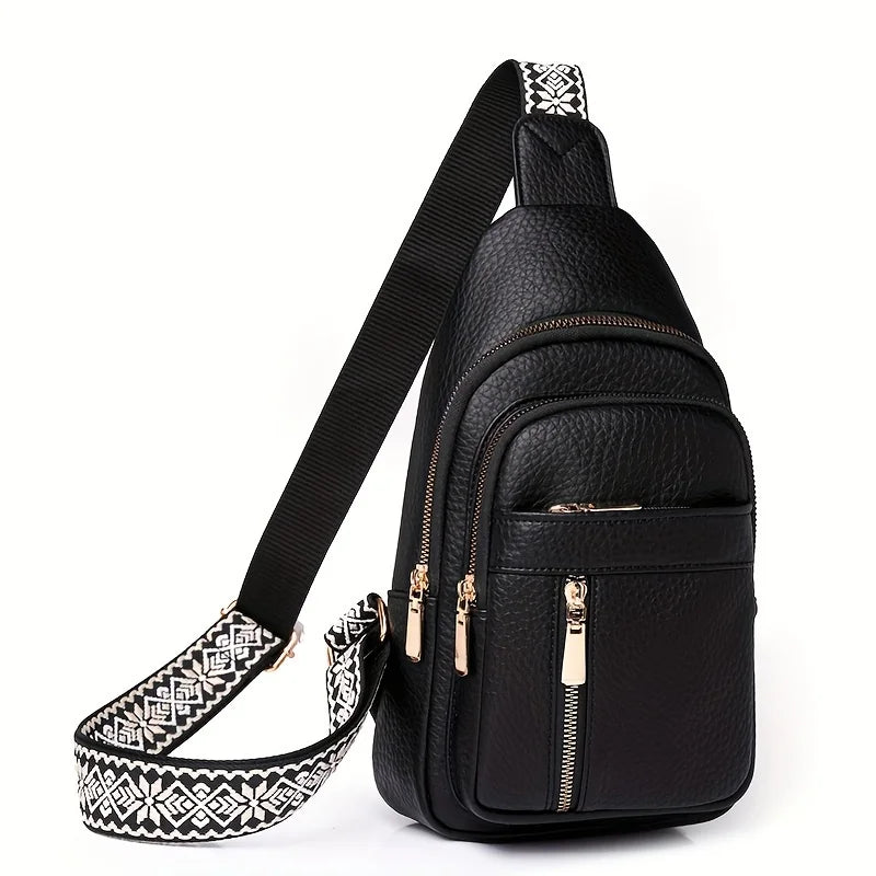 Multifunctional Retro PU Leather Crossbody Bag – Soft, Versatile with Multiple Zippered Pockets for Leisure & Sports