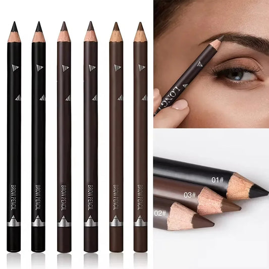 12-Pcs Waterproof Eyebrow Pencil Set – Precise Long-Lasting Brow Definer in Black, Blonde & Brown Makeup