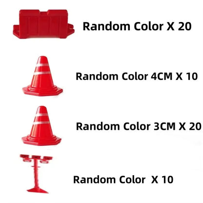 RC Drift Car Mini Track Accessories – Racing Obstacles, Road Barriers & Highway Scene Tool Set