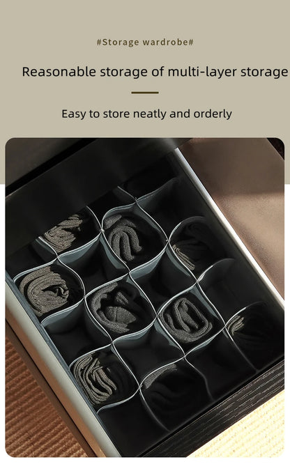 Underwear & Socks Organizer Box – Drawer Dividers for Bras, Pants, Scarves, Ties, Jeans, and Clothing Storage