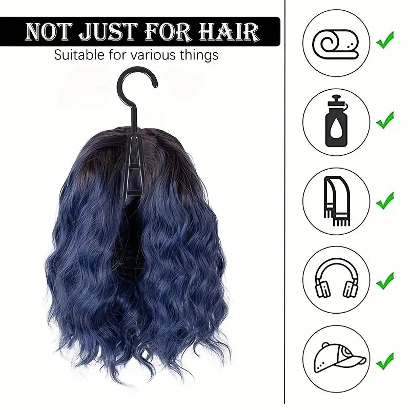 6pcs Long Hair Extension Storage Bags | Non-Woven Dust-Proof Carrier with Plastic Hanger for Home & Salon Organization