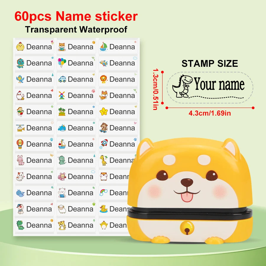 149pcs Personalized Name Stamp Set – Waterproof, Non-Fading Baby & Kindergarten Engraved Seals, Perfect Student Gift