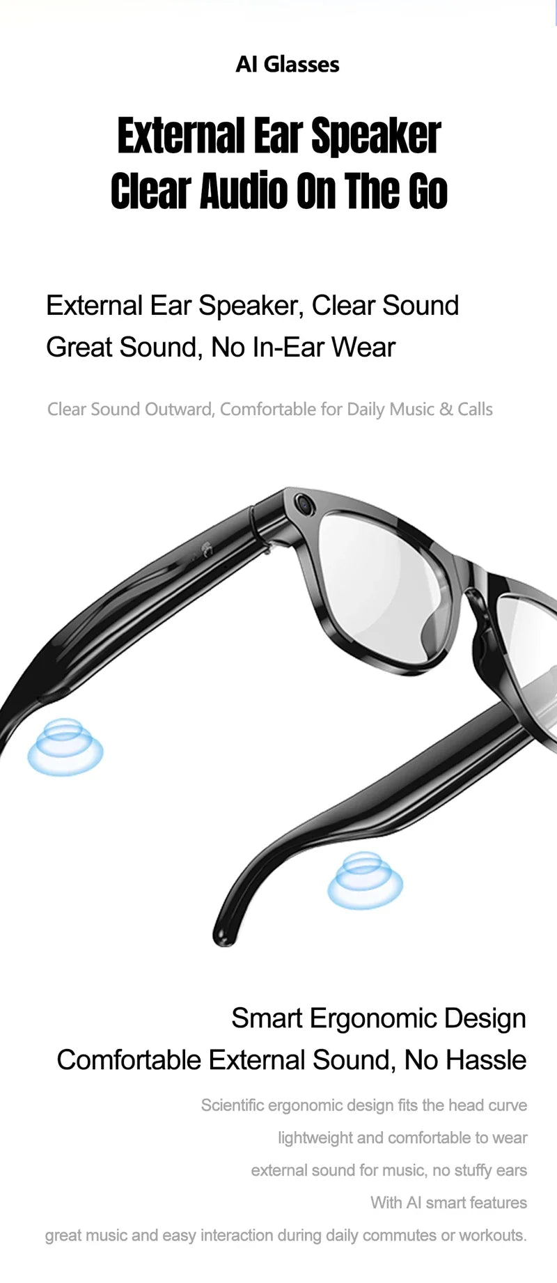 Xiaomi AI Smart Glasses — 8K HD Photochromic, Multifunction Camera Glasses with Translation, Bluetooth Calling, Voice Assistant, Music Player