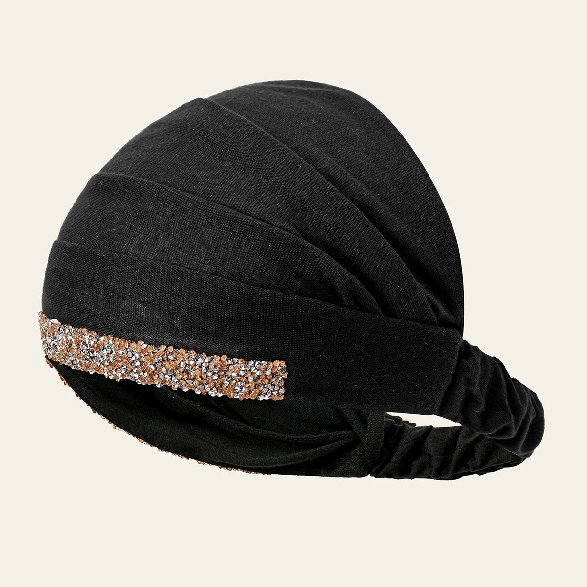 Women’s Modal Rhinestone Hijab Cap - Soft Muslim Turban Underscarf Bonnet for Secure Headwrap Styling