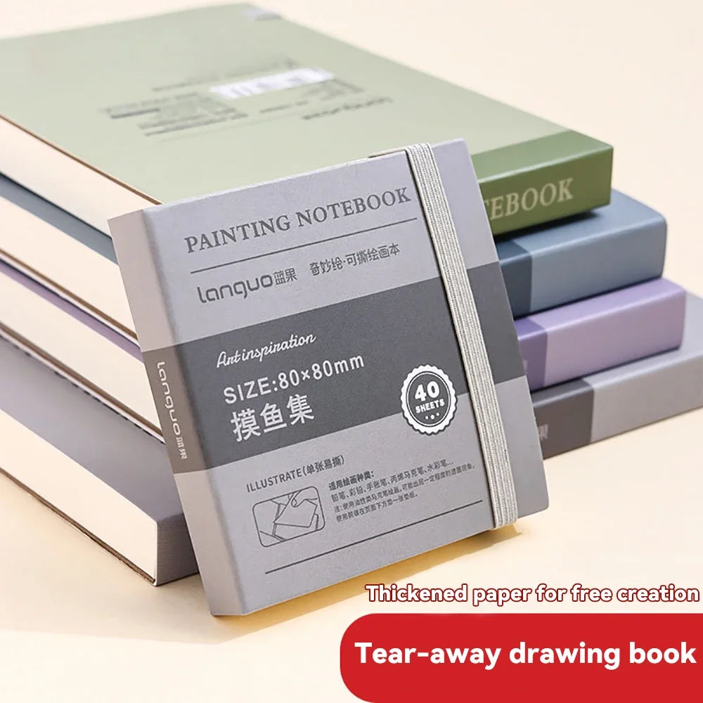 Mini Tearable Sketchbook 250gsm – 40-Sheet Drawing Notebook for Watercolor, Acrylic, Marker, Oil & Gouache