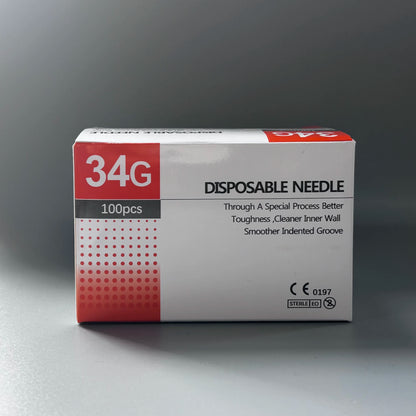Assorted Superfine Precision Painless Needles Set (10/20/50/100PCS) – 18G–34G Stainless Steel Fine Point Needles, 4mm–38mm Sizes for Craft, Laboratory & General Purpose Use