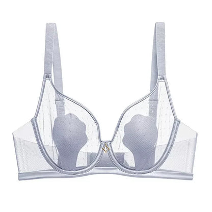 Women's Cat Claw Cup Bra - Ultra-Thin French Style Underwire Support for Full Bust