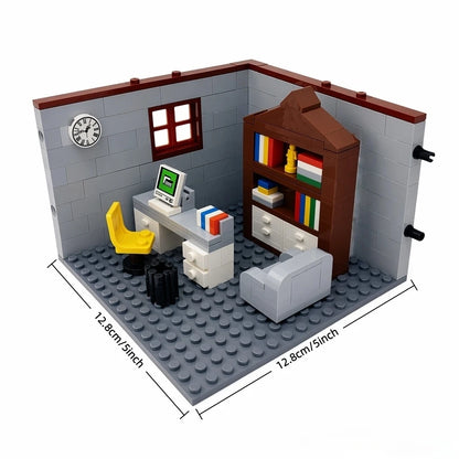City House Building Blocks Set - DIY MOC Bricks with Bedroom & Living Room Furniture for Kids' Creative Play