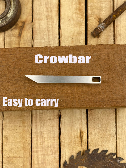 EDC Stainless Steel Pry Bar Keychain – Small Heavy-Duty Pocket Tool for Everyday Carry & Outdoor Activities