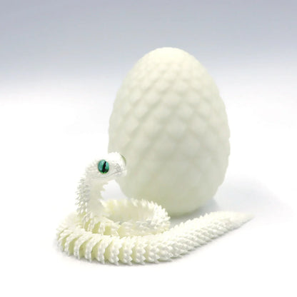 3D Printed Snake Egg Action Figure – Creative Stress Relief Rotatable Desktop Ornament & Anime-Inspired Toy Gift