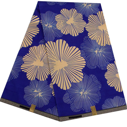 Bintarealwax Ankara Fabric - Wholesale Polyester Sewing Material for Women's Party Dresses FP6390
