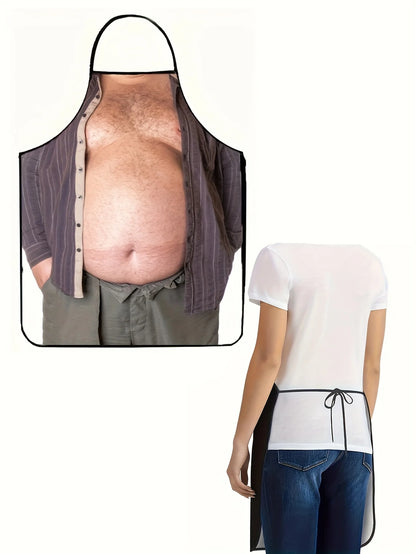 Funny Men's Apron - Beer Belly Party Apron for Cooking, BBQ & Humorous Gatherings