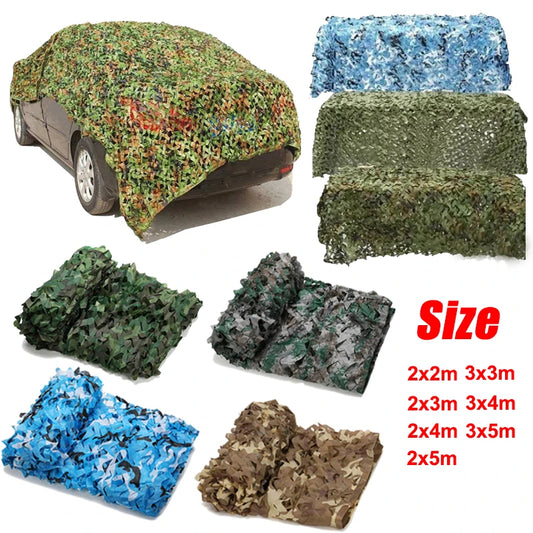 Camouflage Hunting Net - Outdoor Shade Mesh for Car Tent Awning, Sun Protection & Forest Concealment