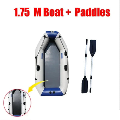 Inflatable Fishing Boat Kayak 175–260cm PVC Wear-Resistant Foldable Air Dinghy for 1–5 Persons Outdoor Water Sports & Canoeing