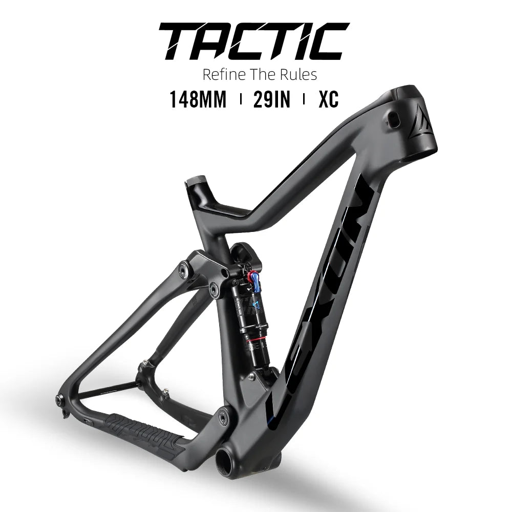 LEXON TACTIC Full Carbon MTB Frame - 29er Cross Country Suspension Frame with Boost 148mm