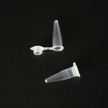 50PCS Micro 0.2ml Centrifuge Tubes – Transparent Plastic Test Tube Containers with Lids for Lab Use