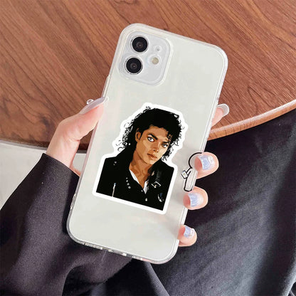 50-Piece Michael Jackson Graffiti Sticker Pack - Decorative Decals for Laptops, Water Bottles, Phones, Bikes & Skateboards