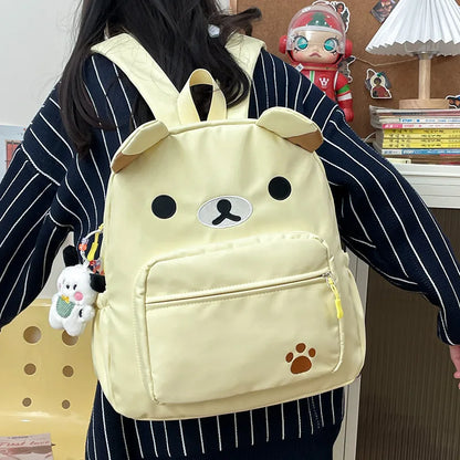 Rilakkuma Anime Backpack — Cute Relax Bear School Bag for Women, Girls & Boys, Outdoor Travel Rucksack Gift