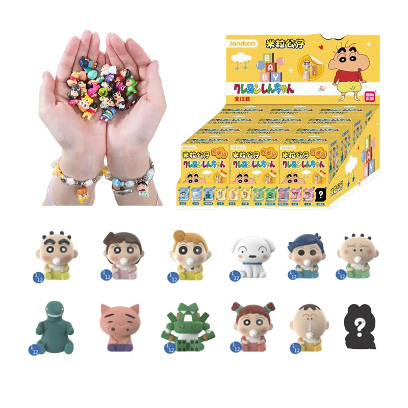 Crayon Shin-Chan Anime Blind Box Figures — Dinosaur Diary Baby Rice Grains Doll, Creative Collectible Toy for Kids & Gifts